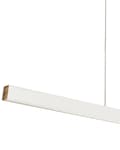 Miniatyrbilde 7 av 10: Pendellampe Hvit Aluminiumsskjerm i Gummitre Jernfot med Fjernkontroll Integrert LED-lys Hengende Moderne Belysning