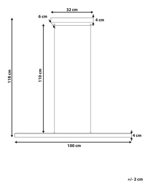 Langbordspendel Hvid Metal 100 cm Design LED Spisebordslampe til Køkken Metallampe til Spisebord Slim Hængelampe