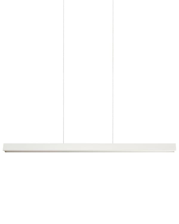 Langbordspendel Hvid Metal 100 cm Design LED Spisebordslampe til Køkken Metallampe til Spisebord Slim Hængelampe