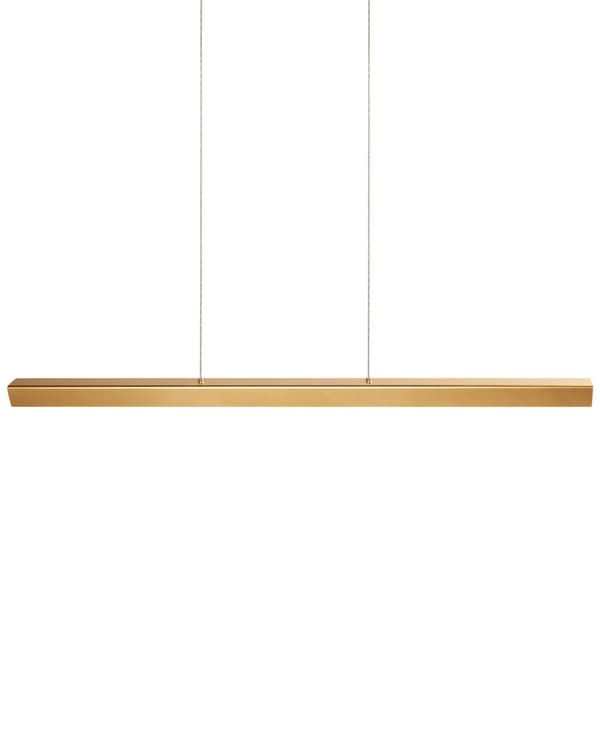 Langbordspendel Guld Metal 100 cm Design LED Spisebordslampe til Køkken Metallampe til Spisebord Slim Hængelampe