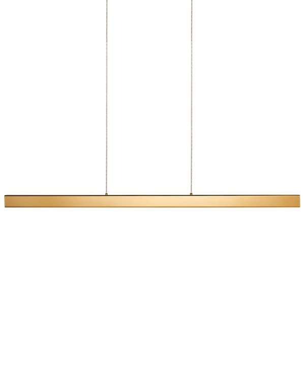 Langbordspendel Guld Metal 100 cm Design LED Spisebordslampe til Køkken Metallampe til Spisebord Slim Hængelampe