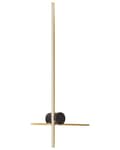 Miniatyrbillede 5 af 8: LED-væglampe guld aluminiumsskærm 90 cm lampeskærm sort jernbase stue soveværelse lys moderne belysning