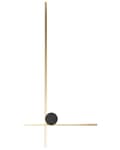 Miniatyrbillede 1 af 8: LED-væglampe guld aluminiumsskærm 90 cm lampeskærm sort jernbase stue soveværelse lys moderne belysning