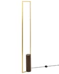 Miniatyrbillede 5 af 9: LED-gulvlampe guld aluminiumsskærm lampeskærm jernbase stue soveværelse lys belysning moderne