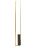 Miniatyrbillede 1 af 9: LED-gulvlampe guld aluminiumsskærm lampeskærm jernbase stue soveværelse lys belysning moderne