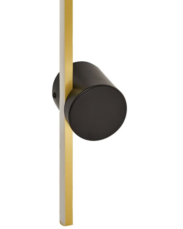 LED-væglampe guld aluminiumsskærm 90 cm 1-punkts lampeskærm sort jernfod stue soveværelse lys moderne belysning