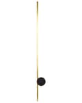 Miniatyrbillede 1 af 8: LED-væglampe guld aluminiumsskærm 90 cm 1-punkts lampeskærm sort jernfod stue soveværelse lys moderne belysning