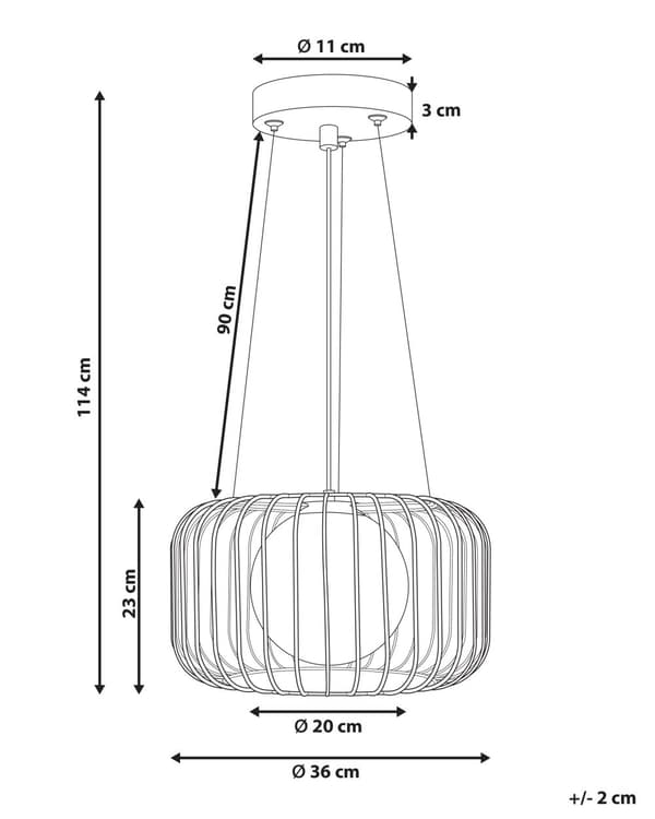 Pendel Lampe Guld Metal ø 36 cm Dekorativ Rund Hængelampe Ribbet Lampeskærm Loftpendel over Spisebord Hængelys Spisebordslampe Design