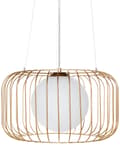 Miniatyrbillede 1 af 9: Pendel Lampe Guld Metal ø 36 cm Dekorativ Rund Hængelampe Ribbet Lampeskærm Loftpendel over Spisebord Hængelys Spisebordslampe Design