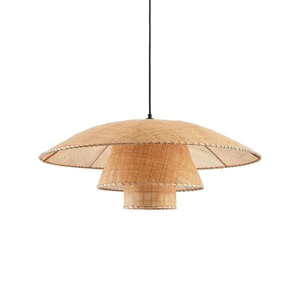 Vintage Rattan -riippuvalaisin, Elegantti muotoilu, Saatavilla useita kokoja,Tyyli DIA-60cm