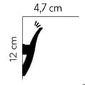 Miniatyrbild 2 av 5: PROVISTON Taklist 47 x 120 x 2000mm Vit LED Klassisk