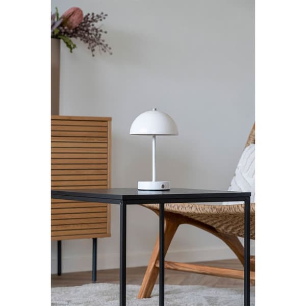 Holt bordlampe LED oppladbar hvit.