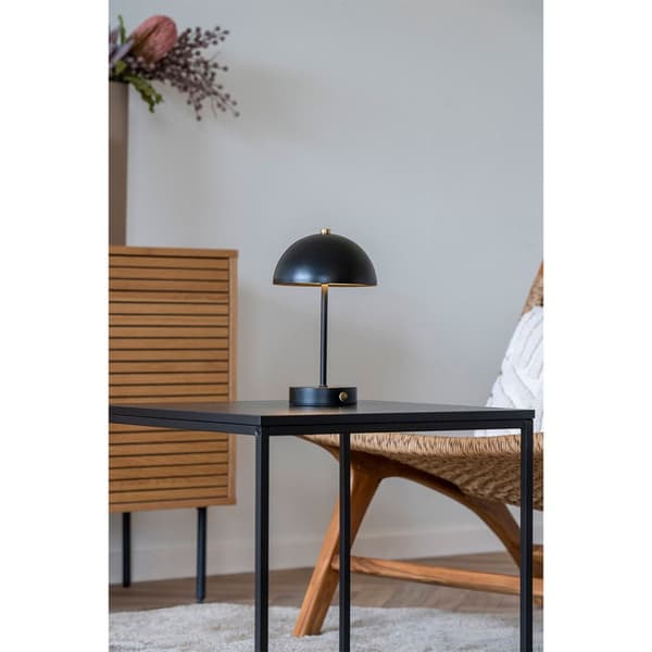 Holt bordlampe LED oppladbar svart.