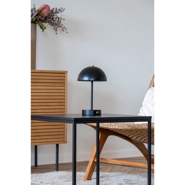 Holt bordlampe LED oppladbar svart.