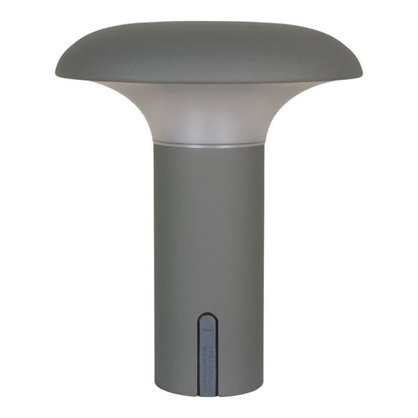 Ramsey utendørs lampe LED oppladbar grå, matt.