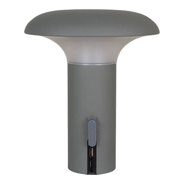 Ramsey utendørs lampe LED oppladbar grå, matt.