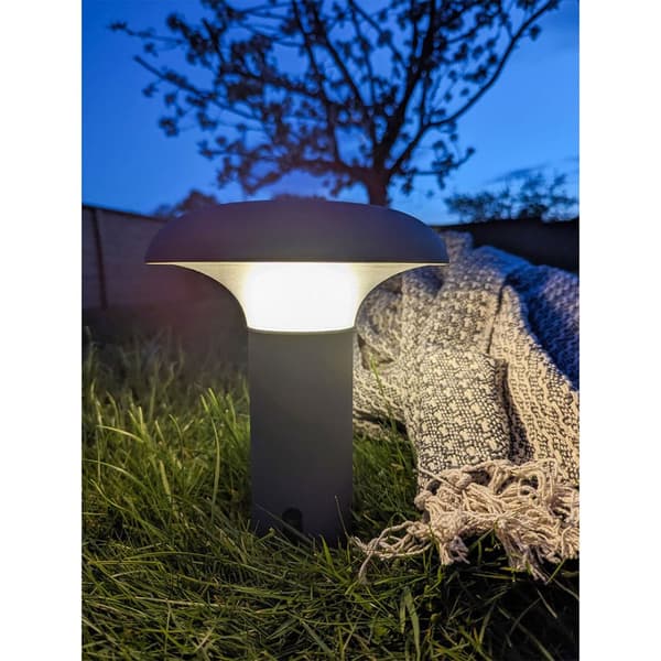 Ramsey utendørs lampe LED oppladbar grå, matt.
