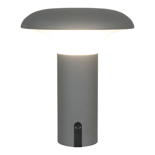 Ramsey utendørs lampe LED oppladbar grå, matt.