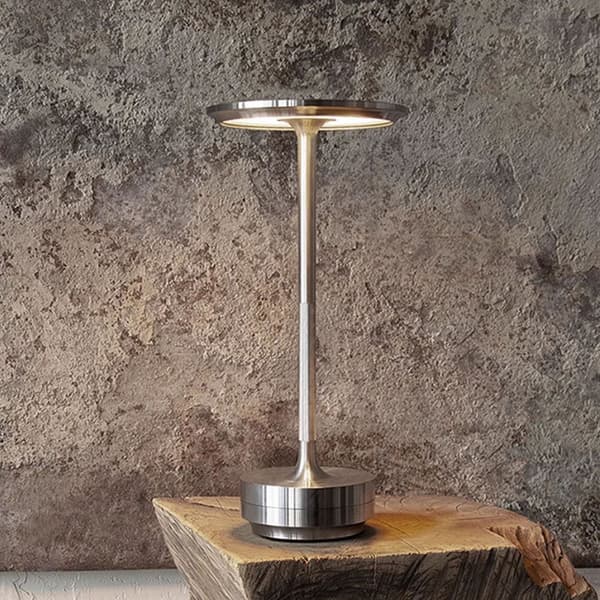 Bordslampa/nattlampa med touchkontroll och USB-laddning - Silver