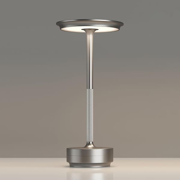 Bordlampe/nattlys med berøringskontroll og USB-lading - Sølv