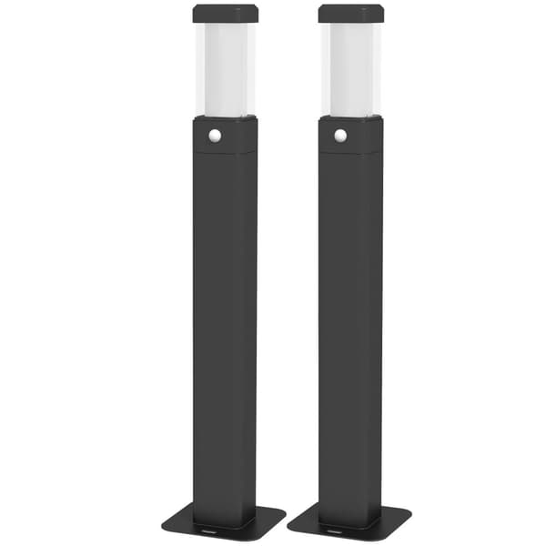 ROTZ SET AV 2 utomhuslampor - LED -pelarlykta - Vattentät ljus - Energieffektiv - 12 cm x 12 cm x 58,5 cm