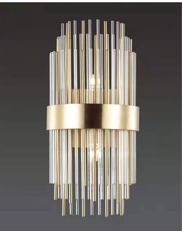 Spikes W - stor krystal væglampe 50cm