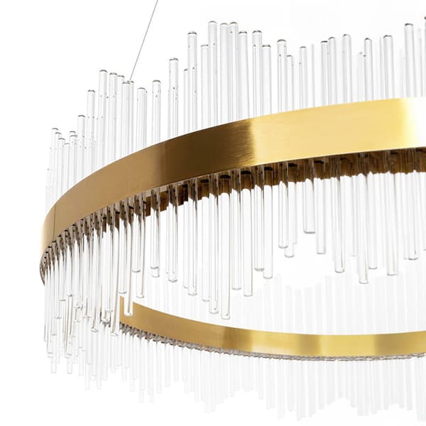 Delhi krystalstænger lange - 80 cm LED krystal lysekrone