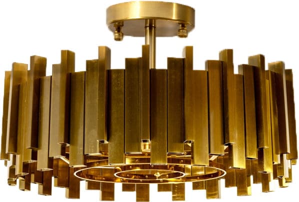 Pipe Orgel Mässing Variant - kristall taklampa 40cm