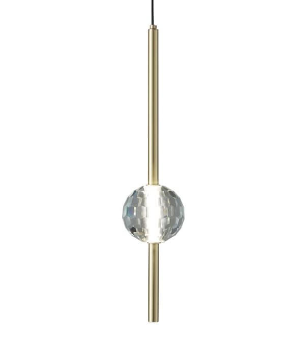 Cristalita - LED hänglampa guld - kristallglas