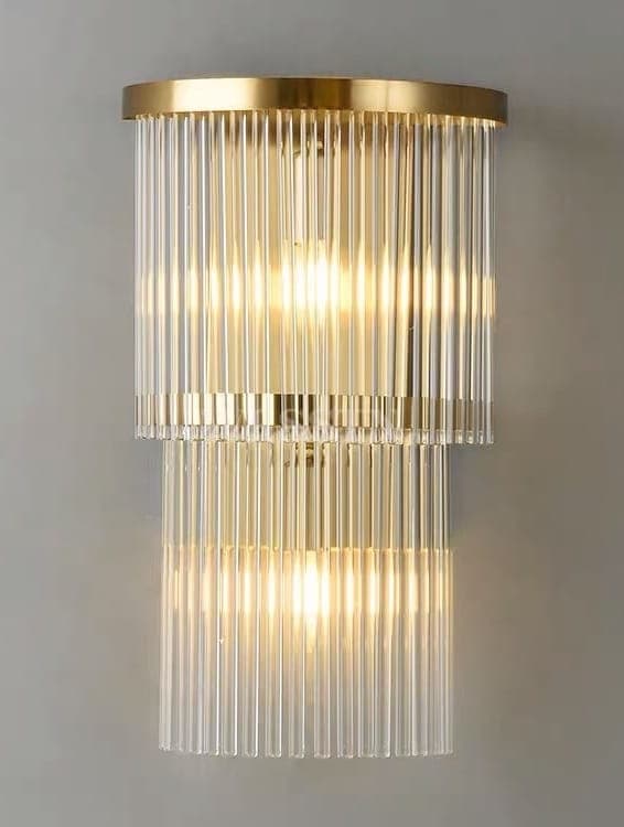 Cascada - guld krystal væglampe 40cm