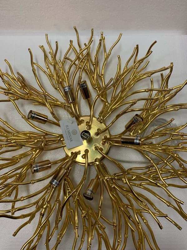 Slimetree 60 - modern ljuskrona trädgrenar guld 60cm