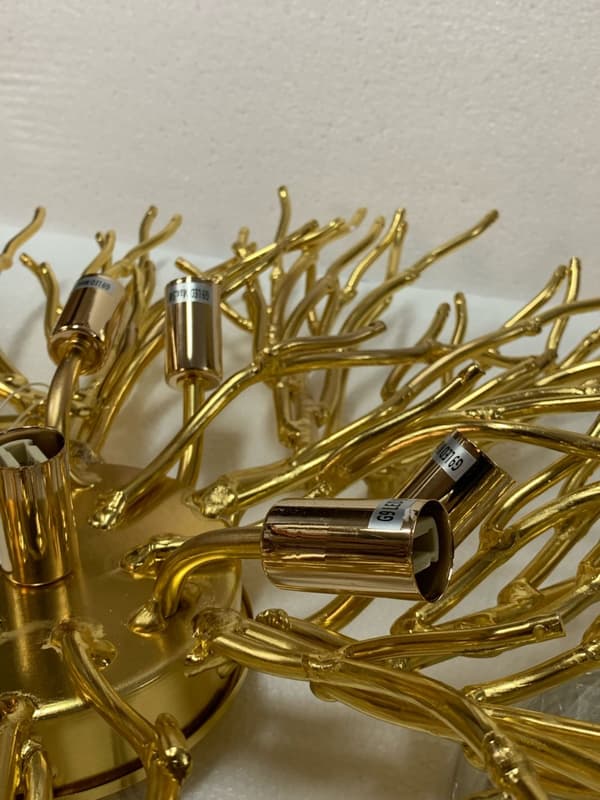 Slimetree 60 - modern ljuskrona trädgrenar guld 60cm