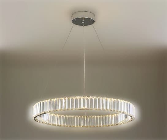 Bohemia 60 A Chrome - LED kristallkrona ring 60cm krom silver