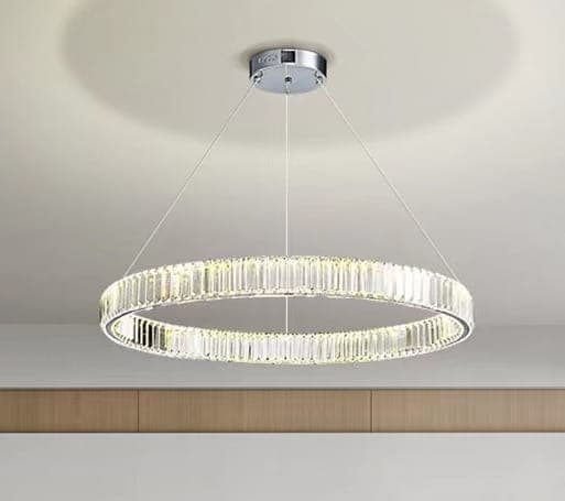 Bohemia 60 A Chrome - LED kristallkrona ring 60cm krom silver