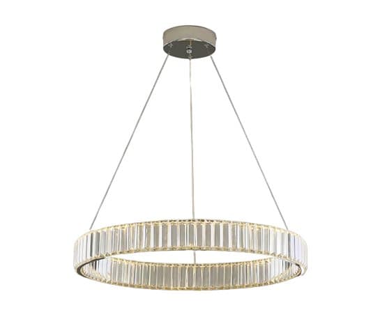 Bohemia 60 A Chrome - LED krystal lysekrone ring 60cm krom sølv