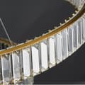 Miniatyrbild 3 av 4: Bohemia Brass 80 AL - LED kristallkrona ring 80cm mässing