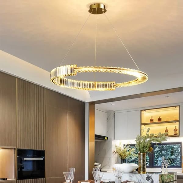 Bohemia S 80 AL - LED kristallkrona ring 80cm mässing