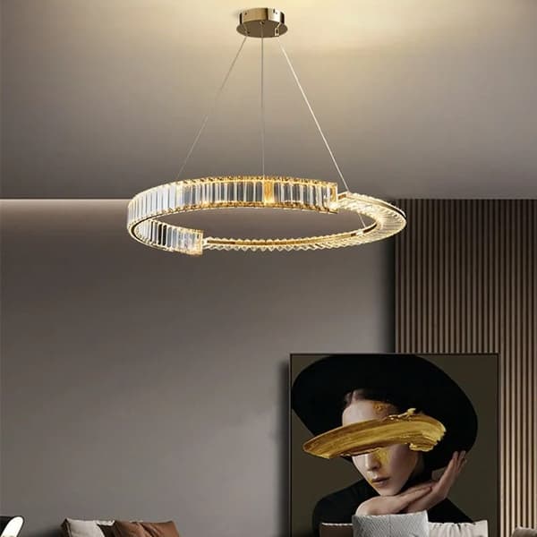 Bohemia S 80 AL - LED kristallkrona ring 80cm mässing