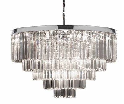 Hereford Fall XL Chrome - Kristallkrona 80cm