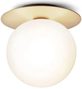 Miniatyrbild 1 av 3: Milky ball - taklampa i gyllene mässing 18cm