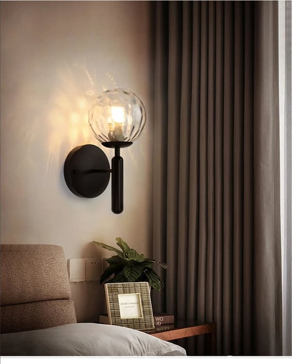Stick - modern svart vägglampa 32 cm
