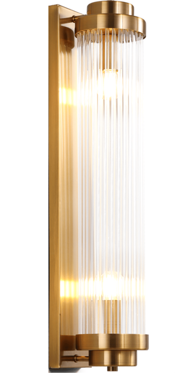 Mässing Ionic - Modern Column Wall Lamp, 400x100 mm, 2xE14, Mässing, Elegant Design