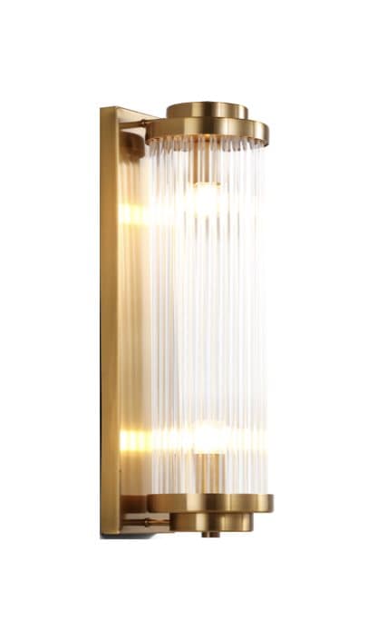 Mässing Ionic - Modern Column Wall Lamp, 400x100 mm, 2xE14, Mässing, Elegant Design
