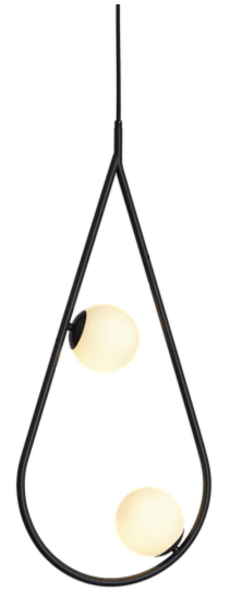 Droplet 2 Black - moderne pendel