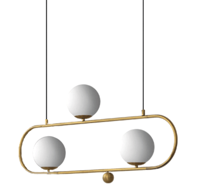 Art Deco Elipse L - moderne lysekrone 3 point 90cm