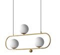 Miniatyrbillede 4 af 4: Art Deco Elipse L - moderne lysekrone 3 point 90cm