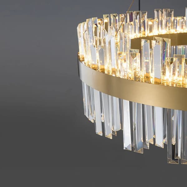 Lux - aflang krystal lysekrone 100cm
