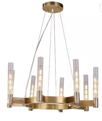 Ordo 65 cm - modernit kattokruunu kultaiset lasiputket