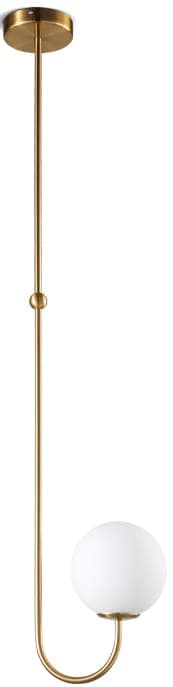 Constanza 1 - mælkeagtig kugle - 1-punkts art deco lampe