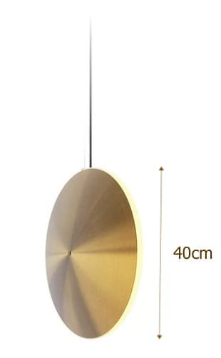 Bing - modern LED-lampa mässingsplatta 40cm